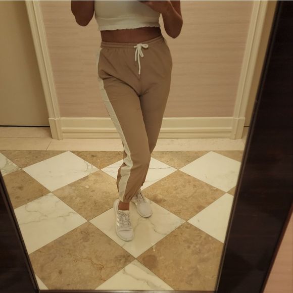 Zara Pants & Jumpsuits Zara Jogging Pants With White Stripes Poshmark